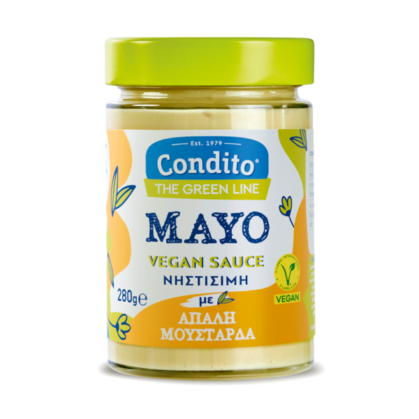 Mayo Vegan Sauce με απαλή μουστάρδα Condito The Green Line 280g